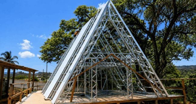 Chalé steel frame estrutura