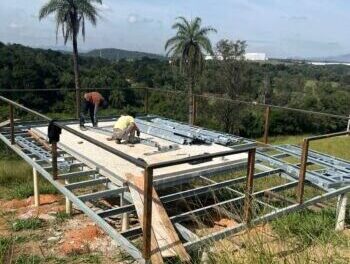 Chalé steel frame montagem